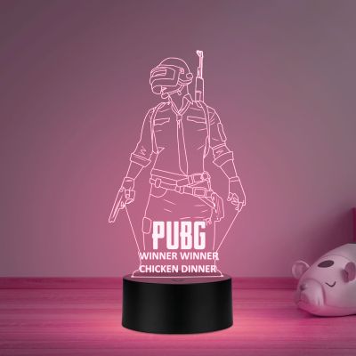 PUBG Led Night Lamp Multicolored Light Gift For PUBG Lover & Game Room Decor
